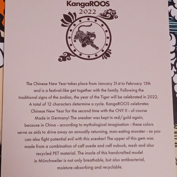 kangaROOS CNY Year Of The Tiger Sneakers • Size 44 • 030 of 350 Made - Picture 16 of 16